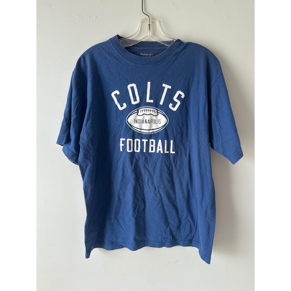 Vintage Reebok Indianapolis Colts Football T-Shirt Mens  Blue NFL Graphic Tee